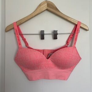 Victoria’s Secret Women’s Padded Sports Bra Orange S